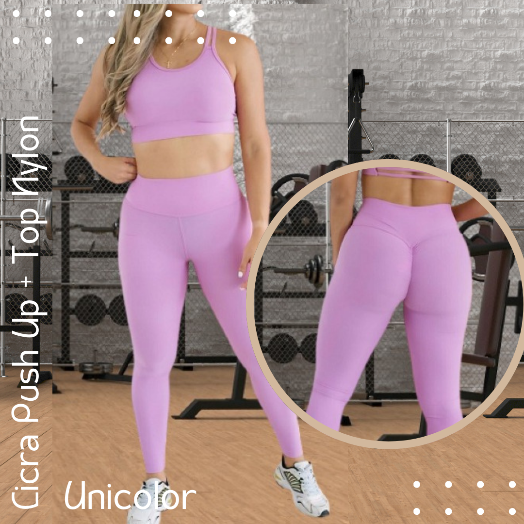 Licras Push Up+Top Nylon Unicolor