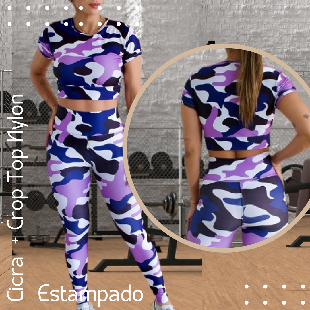 Licra+Crop Top Estampados